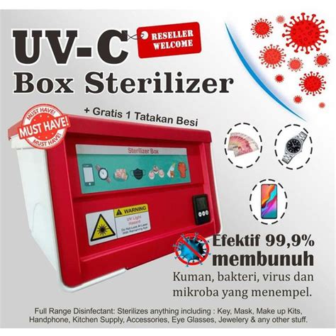 Jual Alat Sterilisasi UV Atau UVC Box With TIMER OTOMATIS Merah Di