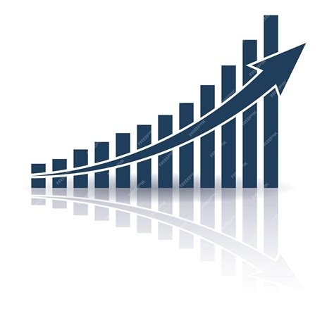 Gráfico con informe de aumento y crecimiento Diagrama con progreso de