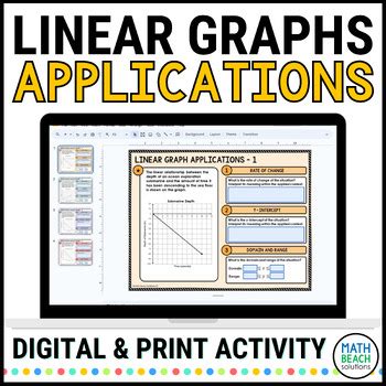 Linear Graph Applications Activity - Print and Digital by Math Beach ...