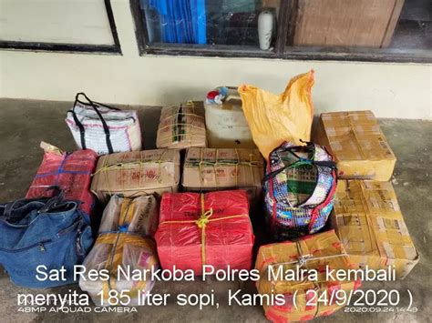 Polres Malra Sita Liter Sopi Dari Pulau Kei Besar Media Tual News