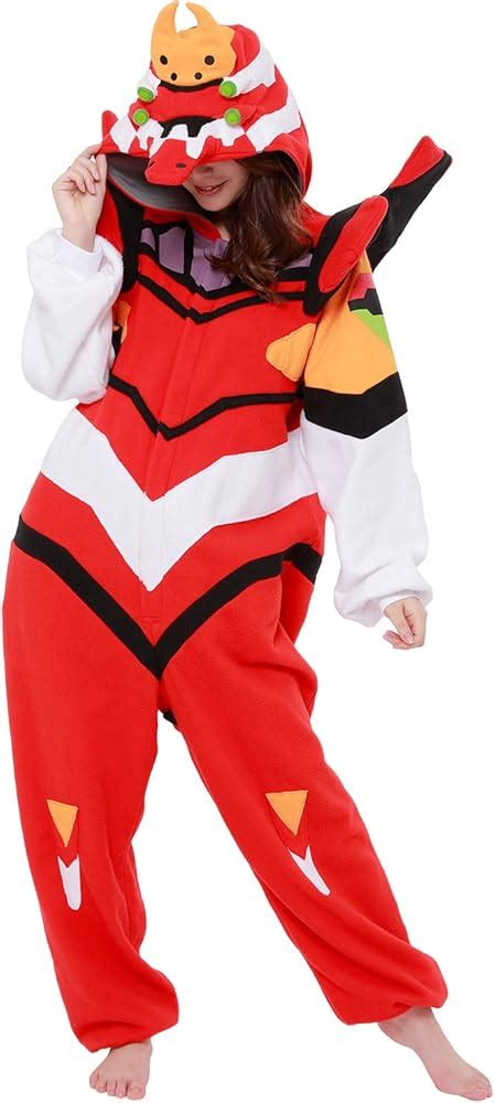 SAZAC Kigurumi Evangelion Unit-02 Eva-02 Onesie Jumpsuit Halloween ...