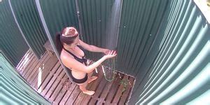 CZECHPOOL Brunette MILF Showering In Public Pool Tnaflix