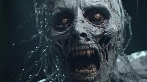 Une Créature Zombie Terrifiante En 4k Hyperréaliste Dans Vray Tracing