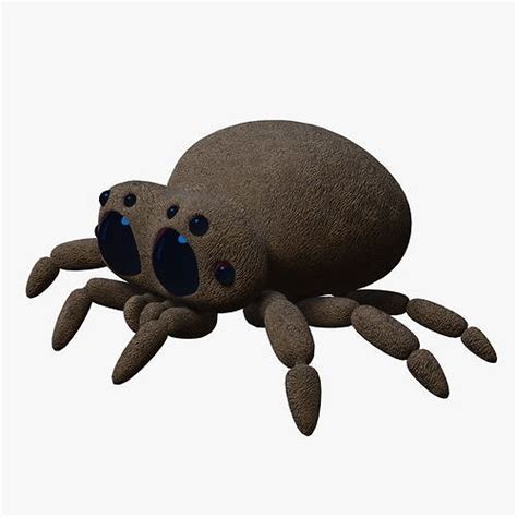 3d Model Spider With Eyes Vr Ar Low Poly Cgtrader