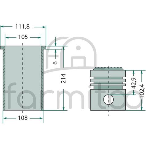 Kit cylindrée complet ancien modèle 3 segments Ø 105 mm 38006393