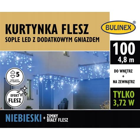 Kurtyna Wietlna Sople Led Flesz Zewn Trzne Bulinex M Led Nieb