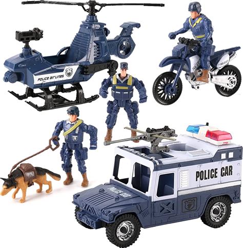 Liberty Imports 8 Pcs Police Rescue Patrol Toy Vehicles And