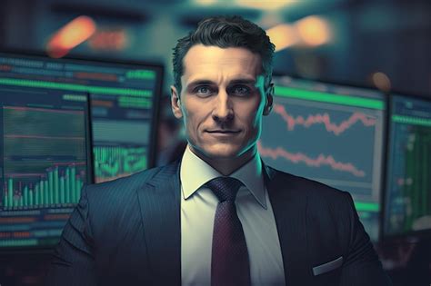 Premium Photo Portrait Of Trader Or Analyst At Trading Floor With