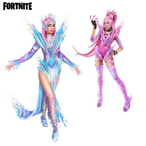 Lady Gaga X Fortnite [concept Skin] 🔥 The Blue Style Made Of Shards Of Rift And The Pink Style