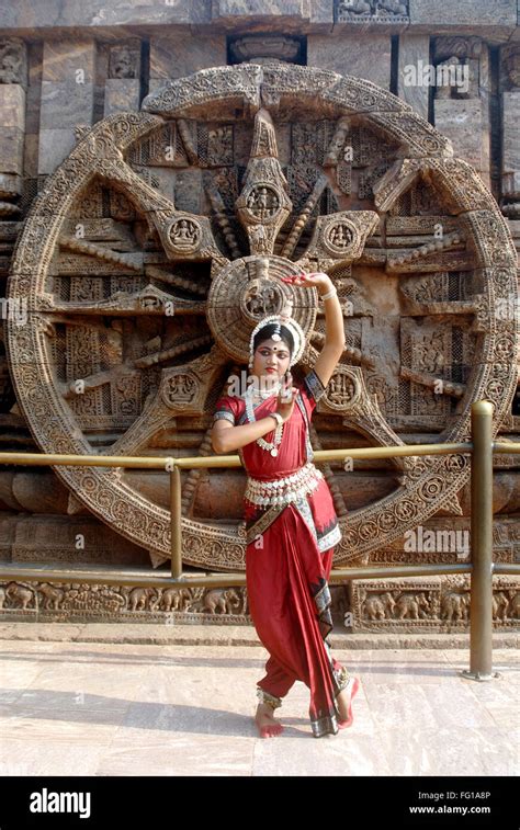 Dancer Performing Classical Traditional Odissi Dance At Konarak Sun