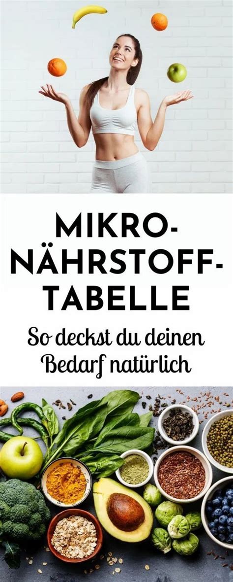 Mikronährstoffe Tabelle A Z Laufvernarrt Gesundheit und