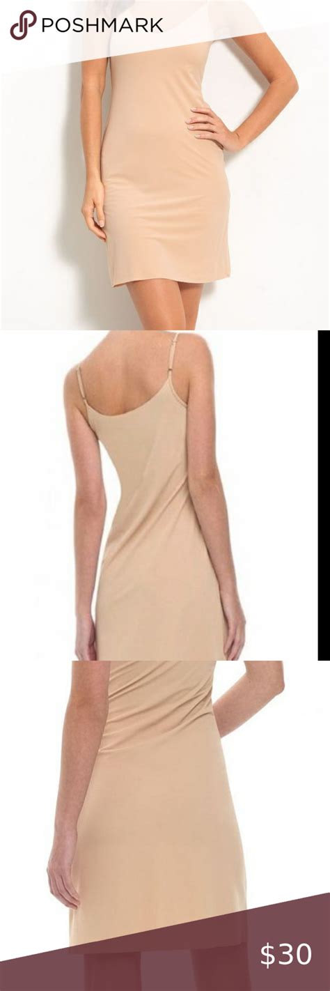 Commando Mid Thigh Cami Full Slip In Nude M L Euc Detailed Black Dress Clothes Design Thighs