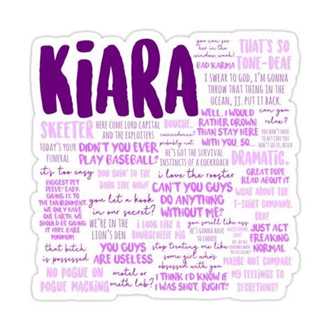 Kiara Outer Banks Quotes Sticker For Sale By Sofia Ong Bank Quotes