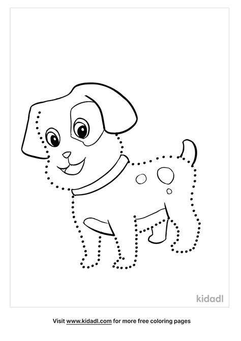 Dog Dot To Coloring Pages For Kids Sketch Coloring Page