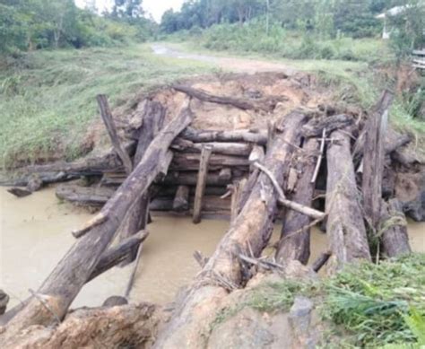 Jembatan Fa Abak Krayan Hancur Dinas Pupr Perkim Kaltara Diminta