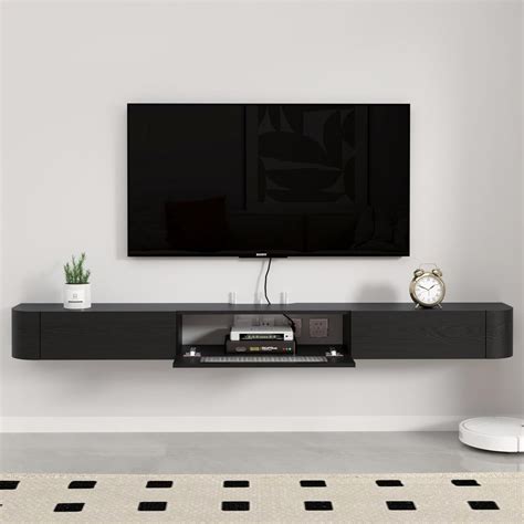 Bixiaomei Floating TV Stand 63 Solid Wood Wall Mounted TV Cabinet