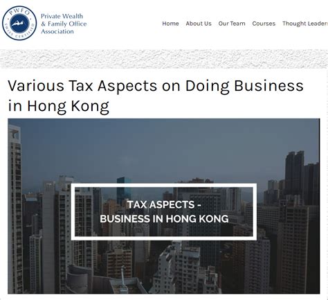 Various Tax Aspects On Doing Business In Hong Kong World Law Alliance