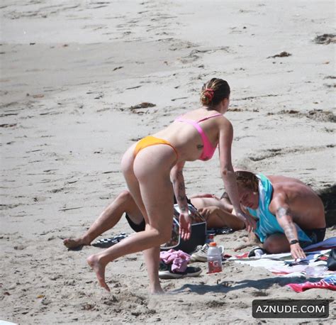 Ireland Baldwin In Her Two Piece Bikini With Her Boyfriend Corey Harper At The Beach In Malibu