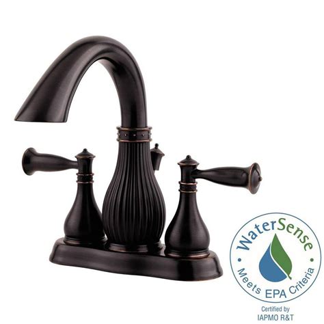 Pfister Virtue 4 In Centerset 2 Handle Bathroom Faucet In Tuscan Bronze Lf 043 Vtyy The Home