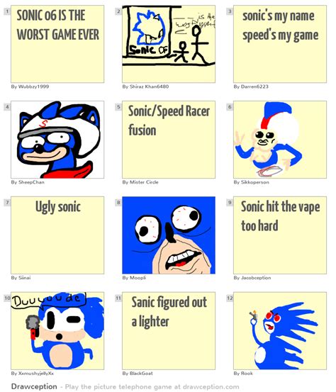 SONIC 06 IS THE WORST GAME EVER - Drawception