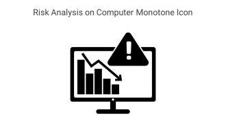 Risk Analysis On Computer Monotone Icon In Powerpoint Pptx Png And