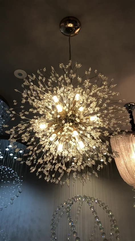 Modern Indoor Decoration Coffee Shop Living Room Spark Ball Chandelier