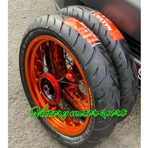 Jual Paket Velg Supermoto KLX D Tracker WR155 CRF 150 Plus Ban Maxxis