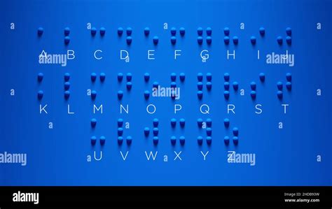 Guía Del Alfabeto Braille A Z Sistema De Escritura Con Impedimentos Visuales Símbolo Formado A