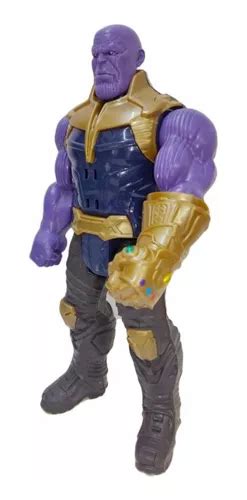 Boneco Thanos Cm Vingadores Articulado C Som Acende Luz