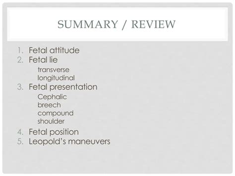 Fetal position | PPT | Free Download