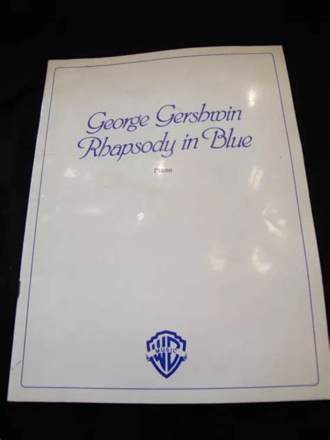 SPARTITO RHAPSODY IN Blue George Gershwin Music Sheet EUR 32 86