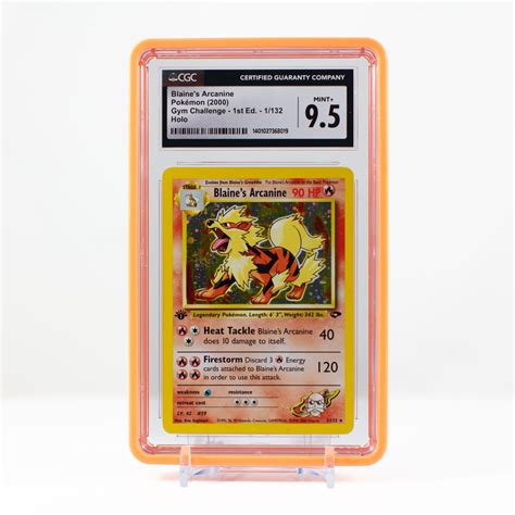 Pokemon Blaine S Arcanine Holo 1 Pokemon Gym Challenge 1st Ed CGC 9 5