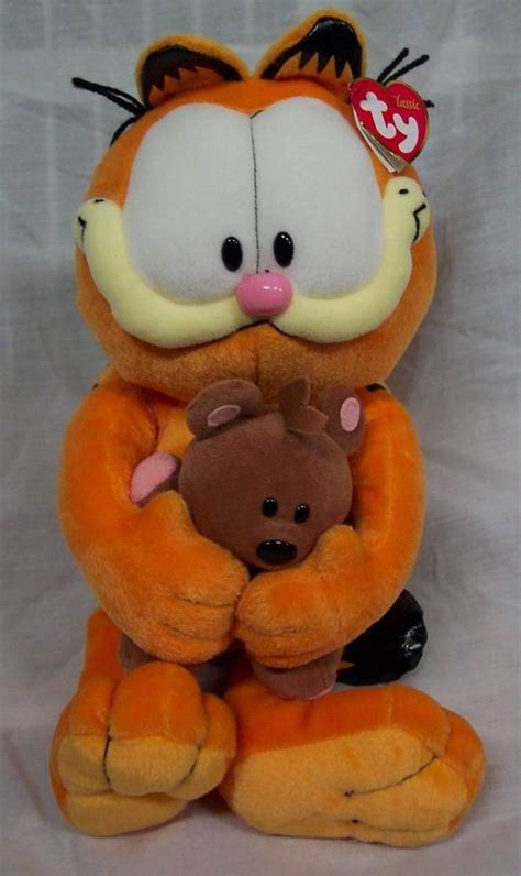 TY Classic GARFIELD HOLDING POOKY TEDDY BEAR 15" Plush STUFFED ANIMAL Toy NEW | eBay