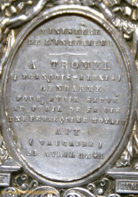 1841 Médaille dHonneur pour Acte de Courage et de