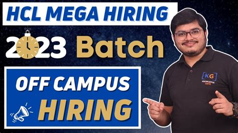 Hcl Hiring Freshers Batch Hcl Off Campus Drive For Batch