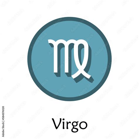 Virgo Sign Vector Illustration Virgo Zodiac Sign Symbole On White