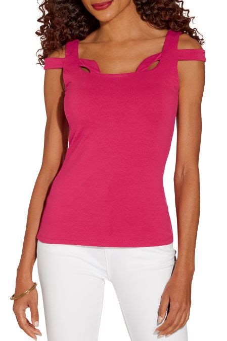 So Sexy™ Cutout Neckline Cold Shoulder Top Boston Proper