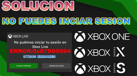 Solucion No Puedo Iniciar Sesion Xbox One Series Youtube