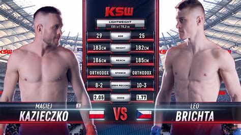 KSW Free Fight Leo Brichta Vs Maciej Kazieczko YouTube