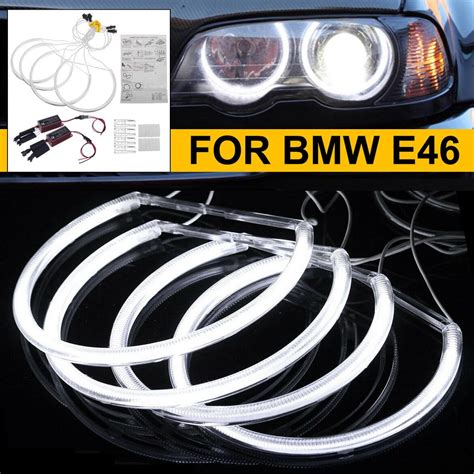 Pcs Ccfl Cob Led Angel Eye Ring Light Lamp Set For Bmw E Projektor