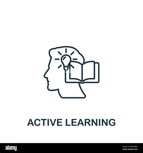 Active Learning icon. Monochrome simple Life Skills icon for templates ...