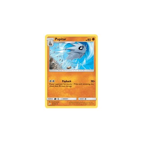 Pokemon Single Card Sun And Moon Team Up 80197 Pupitar Chaos Cards