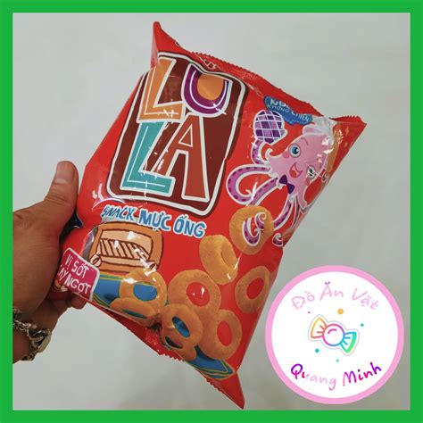 Bim Bim Oishi Snack Mực ống Luna Vị Sốt Cay Ngọt Gói Lớn 32 G Giòn Sụn