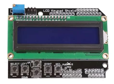 Display Lcd Keypad Shield 16x02 Teclado Botoes Arduino Nf