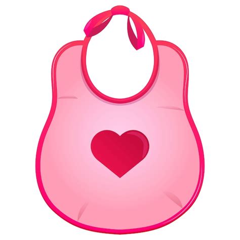 Premium Vector Baby Shower Pink Bib It S A Girl Vector Illustrations