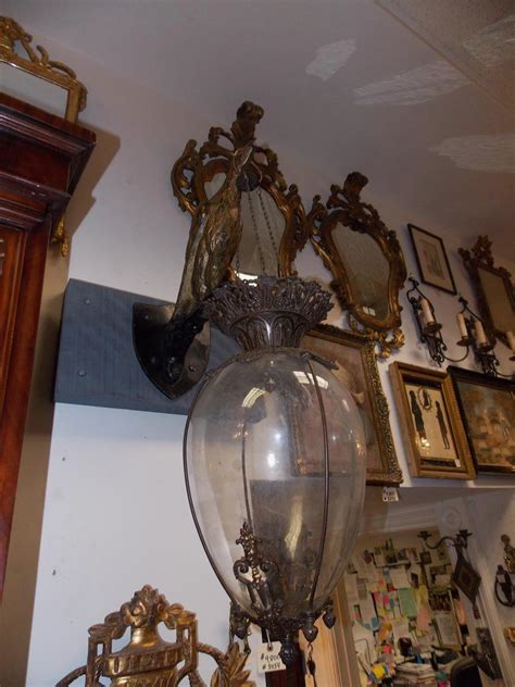 American Hanging Apothecary Show Globe With Gilded And Painted Eagle