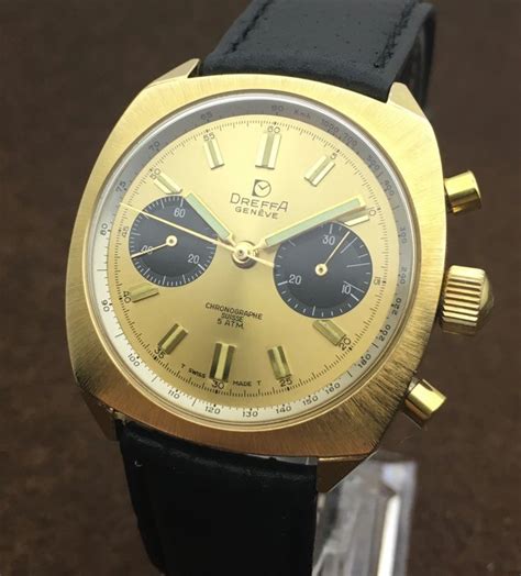 Dreffa Chronograph Genève JUMBO Panda Cal Valjoux 92 NO RESERVE