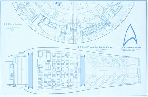 Star Trek Blueprints USS Enterprise 15mm FASA Deck Plans