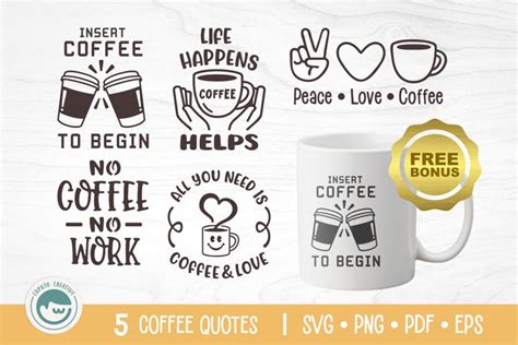 Funny Coffee Svg Cut Files Bundle