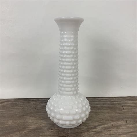 Milk Glass Hobnail Bud Vase E O Brody Vintage Glass Vase Bud Vases